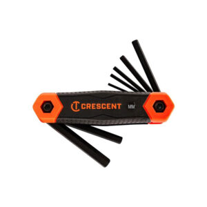 CHKFM8 Crescent 8PC Folding Metric Hex Dual Material Key Set