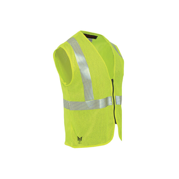 Cementex CHVMV2Z-M 4.6 cal/cm2 ANSI Class 2 Hi-Vis Mesh Vest w/ FR Zip Front Closure - MEDIUM