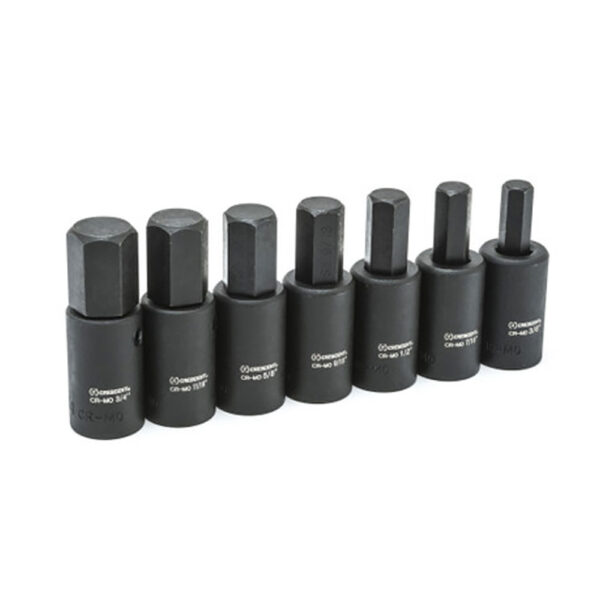 CIMBS11 Crescent 7PC 1/2'' Drive Hex Bit Impact SAE Socket Set
