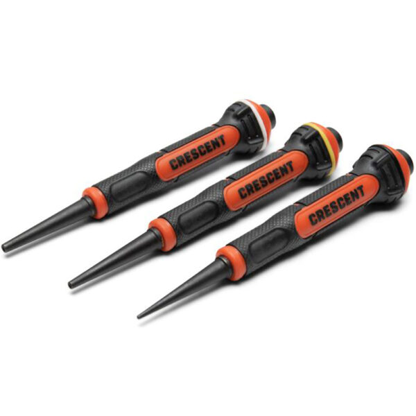CNPS12332G Crescent Dual Material Nail Punch 3PC Set