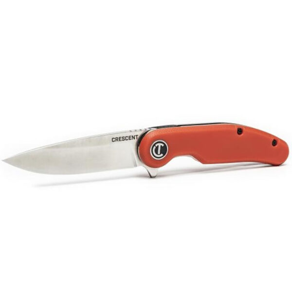 CPK325CR Crescent 3-1/4'' Drop Point Composite Handle Pocket Knife, Rawhide