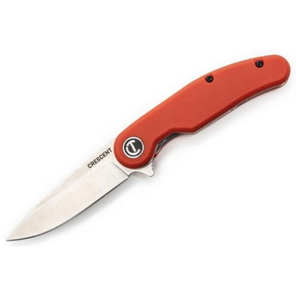 CPK325CRN Crescent 3-1/4'' Drop Point Composite Handle Pocket Knife, Rawhide