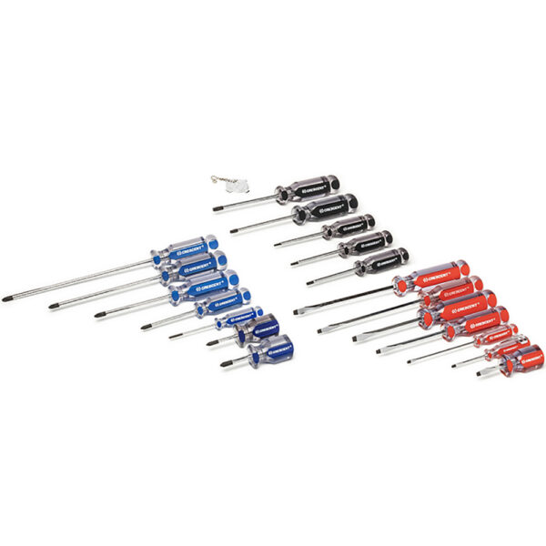 CPS20PCSET Crescent Phillips/Slotted/Torx Acetate Screwdriver 20PC Set