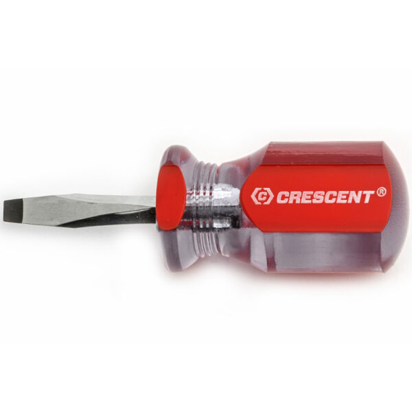 CS316112 Crescent 3/16'' x 1-1/2'' Slotted Acetate Stubby Screwdriver