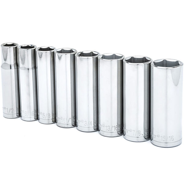 CSAS2N Crescent 8 Pc. 1/2'' Drive 6 Point Deep SAE Socket Set