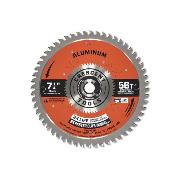 CSBAK-756 Crescent 7-1/4'' x 56-Tooth Thick Aluminum Circular Saw Blade