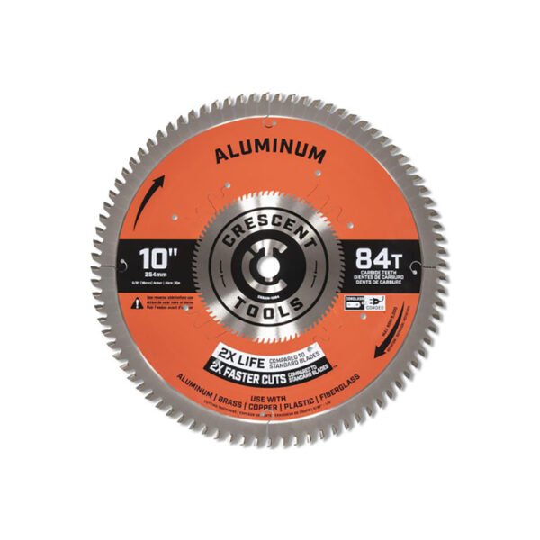 CSBAM-1084 Crescent 10'' x 84-Tooth Medium Aluminum Circular Saw Blade
