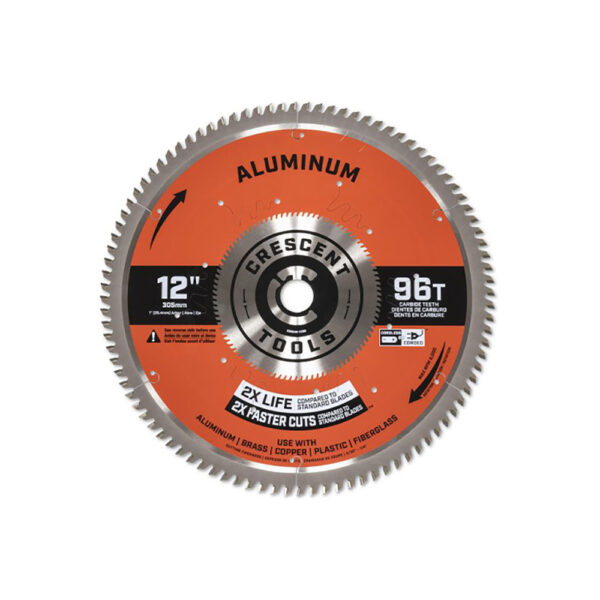 CSBAM-1296 Crescent 12'' x 96-Tooth Medium Aluminum Circular Saw Blade