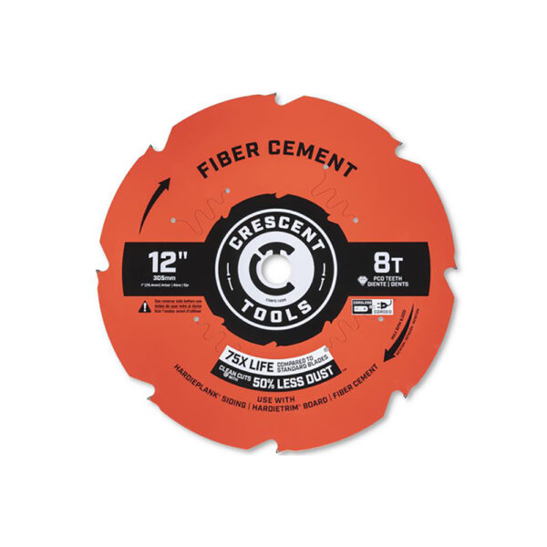 CSBFC-1208 Crescent 12'' x 8-Tooth Fiber Cement Circular Saw Blade