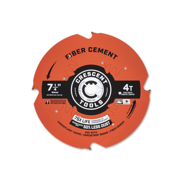 CSBFC-704 Crescent 7-1/4'' x 4-Tooth Fiber Cement Circular Saw Blade