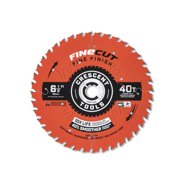 CSBFF-640 Crescent 6-1/2'' x 40-Tooth FineCut Fine Finishing Circular Saw Blade