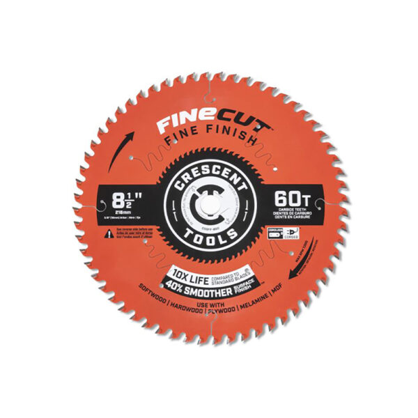 CSBFF-860 Crescent 8-1/2'' x 60-Tooth FineCut Fine Finishing Circular Saw Blade