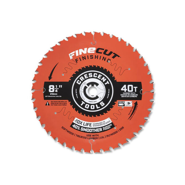 CSBFN-840 Crescent 8-1/4'' x 40-Tooth FineCut Finishing Circular Saw Blade