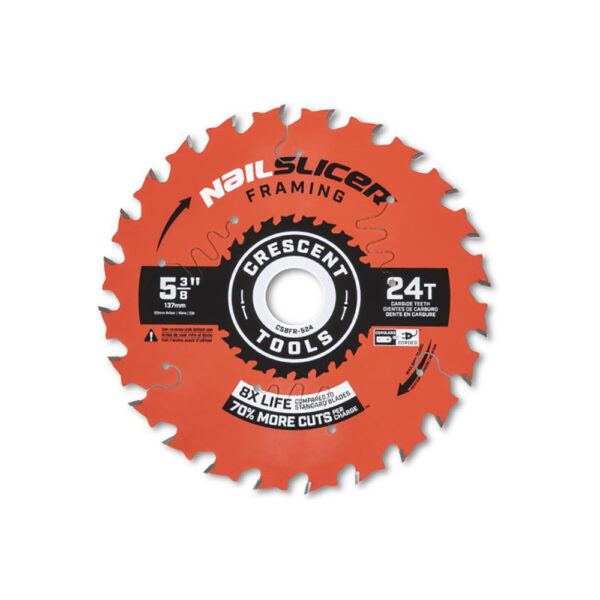 CSBFR-524 Crescent 5-3/8'' x 24-Tooth NailSlicer Framing Circular Saw Blade
