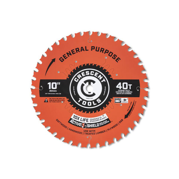 CSBGN-1040 Crescent 10'' x 40-Tooth General Purpose Circular Saw Blade