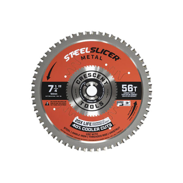 CSBMN-756 Crescent 7-1/4'' x 56-Tooth SteelSlicer Thin Metal Circular Saw Blade