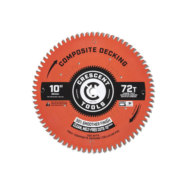 CSBTX-1072 Crescent 10'' x 72-Tooth Composite Decking Circular Saw Blade