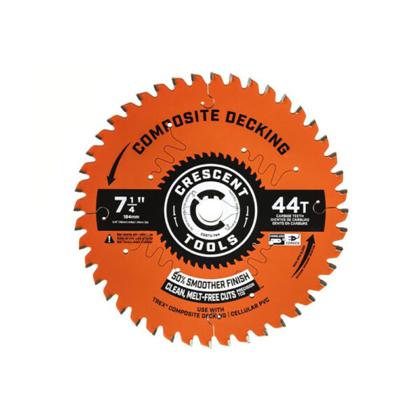 CSBTX-744 Crescent 7-1/4'' x 44-Tooth Composite Decking Circular Saw Blade