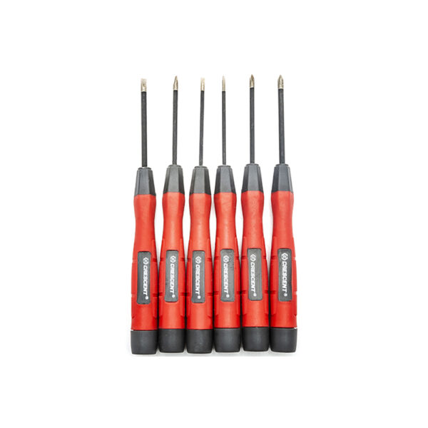 CSDP6SET Crescent Phillips/Slotted Mini Precision Dual Material Diamond Tip Screwdriver 6PC Set
