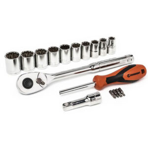 CSWS11C Crescent 17PC 1/2'' Drive 12 Point SAE Mechanics Tool Set