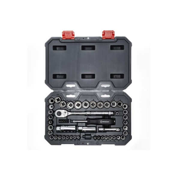 CSWS13C Crescent 50PC 1/4'' and 3/8'' Drive 6 & 12 Point SAE/Metric Mechanics Tool Set