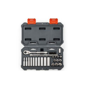 CSWS3C Crescent 27PC 1/4'' Drive 6 Point Standard & Deep Metric Mechanics Tool Set
