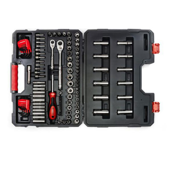 CTK121C Crescent 121PC 1/4'' & 3/8'' Drive 6 and 12 Point Standard & Deep SAE/Metric Mechanics Tool Set