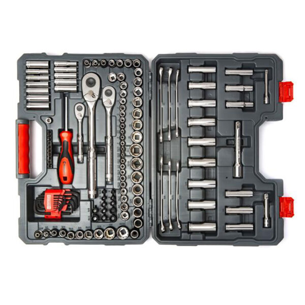 CTK142C Crescent 142PC 1/4'', 3/8'' & 1/2'' Drive 6 & 12 Point Standard & Deep SAE/Metric Mechanics Tool Set