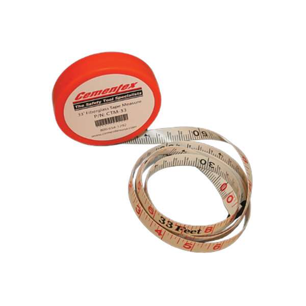 Cementex CTM-33 33' Fully Non-Conductive Fiberglass Measuring Tape