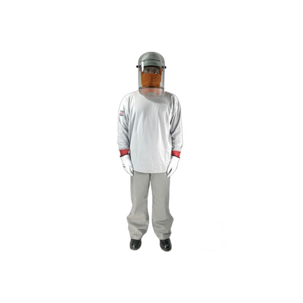 Cementex CUL11TBAL-S 11 cal/cm2 UltraLite Series Long Sleeve Balaclava Hooded T-Shirt (Gray/Orange) - SMALL