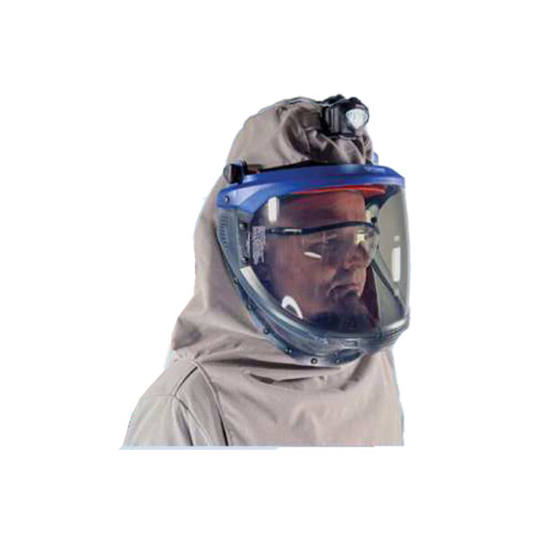Cementex CUL40-AFH-LF-G-HL 40 cal/cm2 UltraLite Arc Flash Lift Front Flash Hood w/ Helmet & Hood Light