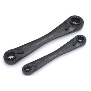 CX6DBS2 Crescent 2 Pc. X6 4-in-1 Black Oxide Spline Ratcheting SAE Wrench Set