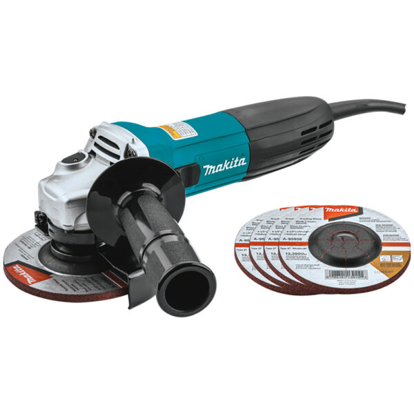 GA4530X Makita Corded 4-1/2'' Angle Grinder, with 5 Wheels