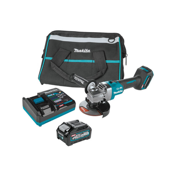 GAG01M1 Makita 40V max XGT Brushless Cordless 4-1/2'' / 5'' Angle Grinder Kit, with Electric Brake (4.0Ah)