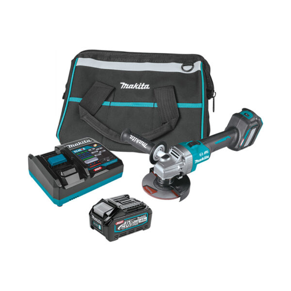 GAG04M1 Makita 40V max XGT Brushless Cordless 4-1/2'' / 5'' Angle Grinder Kit, with Electric Brake, AWS Capable (4.0Ah)