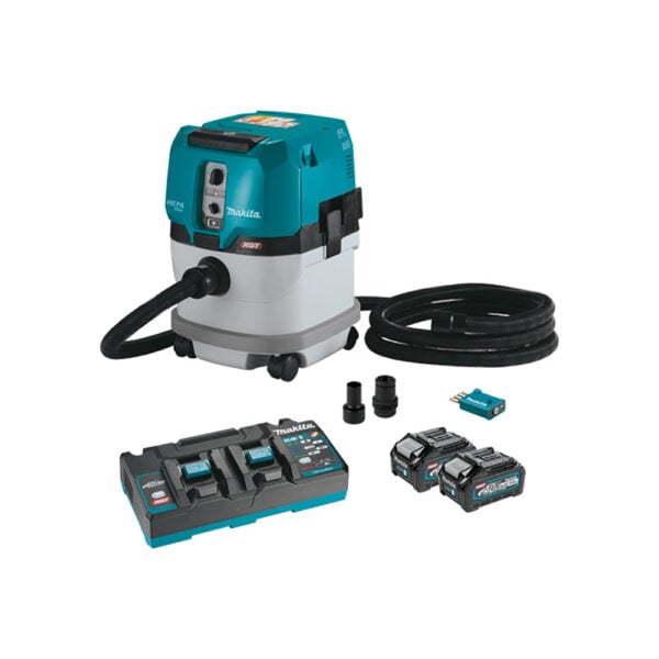 GCV04PMUX Makita 40V max XGT Brushless Cordless 4 Gallon HEPA Filter Dry Dust Extractor Kit, AWS (4.0Ah)