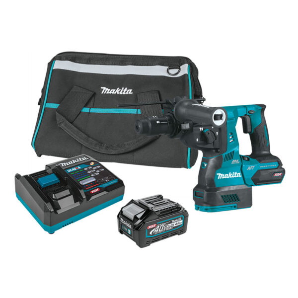 GRH02M1 Makita 40V max XGT Brushless Cordless 1-1/8'' SDS-PLUS AVT Rotary Hammer Kit, with Interchangeable Chuck, AWS Capable (4.0Ah)