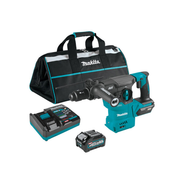 GRH09M1 Makita 40V max XGT Brushless Cordless 1-3/16'' SDS-PLUS AVT Rotary Hammer Kit, with Interchangeable Chuck, AWS Capable (4.0Ah)