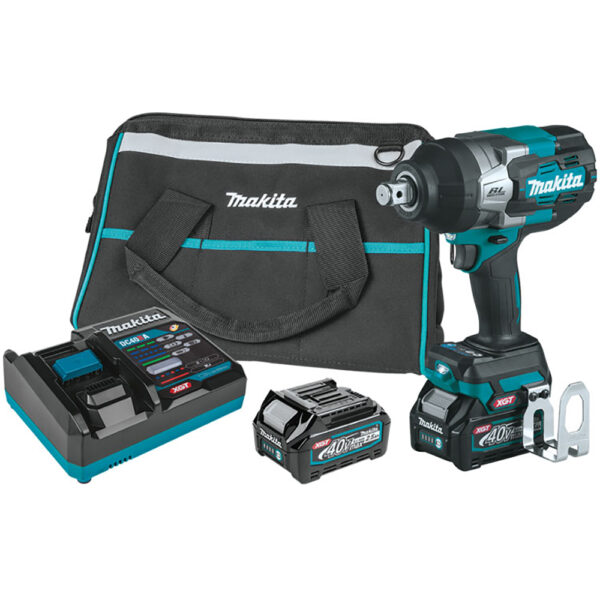 GWT01D Makita 40V max XGT Brushless Cordless 4-Speed High-Torque 3/4'' Sq. Dr. Impact Wrench Kit w/Friction Ring Anvil (2.5Ah)