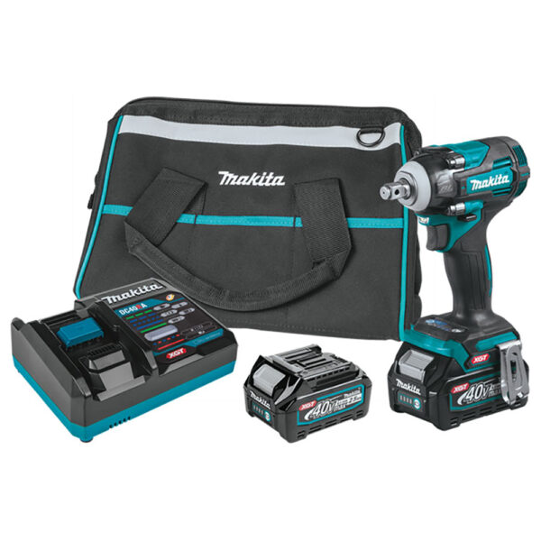 GWT04D Makita 40V max XGT Brushless Cordless 4-Speed 1/2'' Sq. Dr. Impact Wrench Kit w/Friction Ring Anvil (2.5Ah)