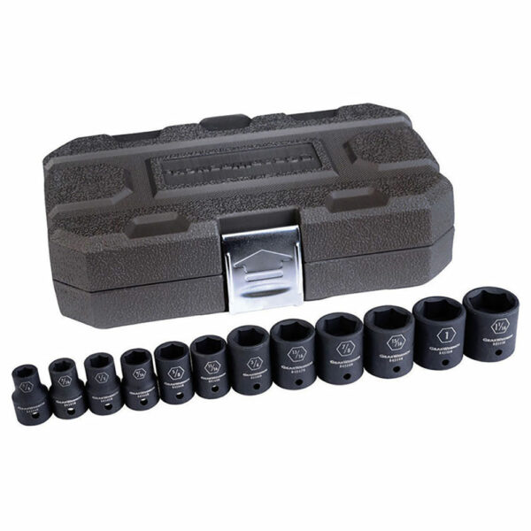 GearWrench 84931N 12pc 1/2'' Drive 6 Point Standard Impact SAE Socket Set