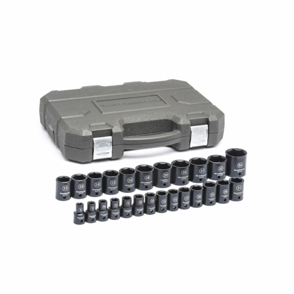 GearWrench 84933N 25pc 1/2'' Drive 6 Point Standard Impact Metric Socket Set