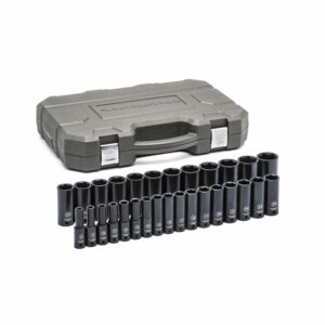 GearWrench 84935N 29pc 1/2'' Drive 6 Point Deep Impact Metric Socket Set