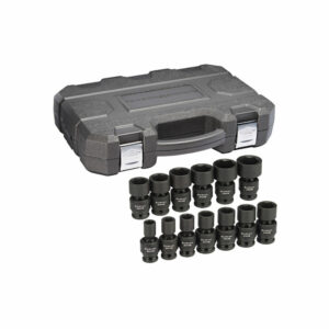 GearWrench 84938N 13pc 1/2'' Drive 6 Point Standard Universal Impact SAE Socket Set