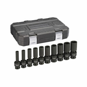 GearWrench 84943N 10pc 1/2'' Drive 6 Point Deep Universal Impact SAE Socket Set