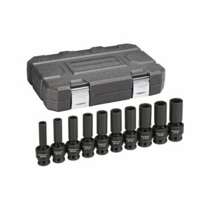 GearWrench 84945N 10pc 1/2'' Drive 6 Point Deep Universal Impact Metric Socket Set