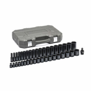 GearWrench 84947N 39pc 1/2'' Drive 6 Point Standard & Deep Impact SAE Socket Set