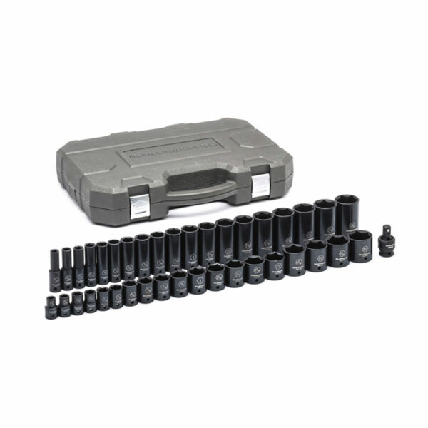 GearWrench 84947N 39pc 1/2'' Drive 6 Point Standard & Deep Impact SAE Socket Set