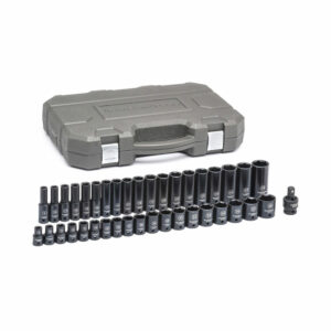 GearWrench 84948N 39pc 1/2'' Drive 6 Point Standard & Deep Impact Metric Socket Set