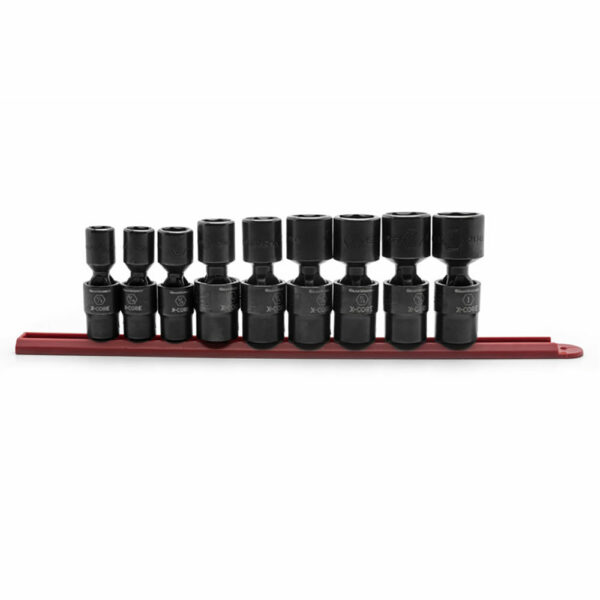 GearWrench 84978 9pc 1/2'' Drive 6 Point Standard X-Core Pinless Universal Impact SAE Socket Set
